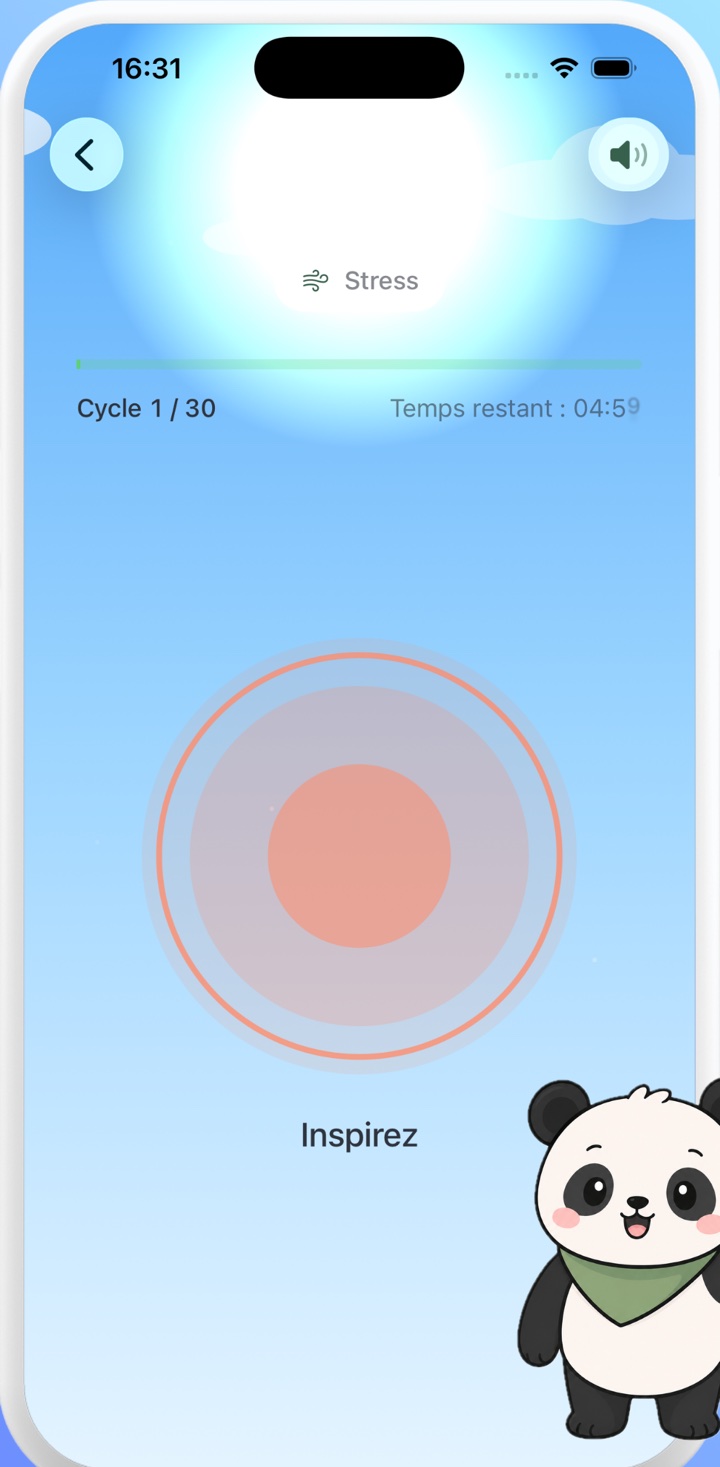 Séance de respiration guidée